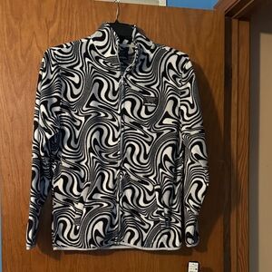 Men's Black and White Patterned Jacket
